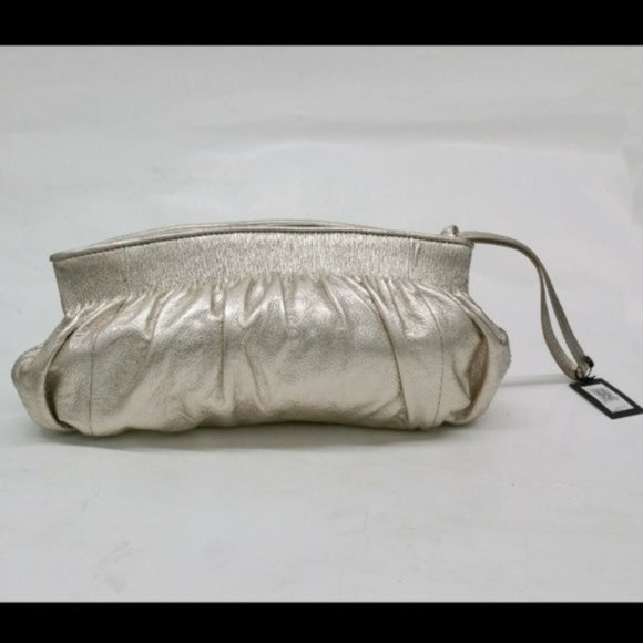 SOLD Banana Republic Gold Metallic Leather Clutch - Picture 3 of 8